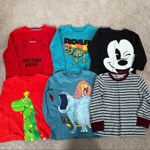Kids Long Sleeve Tees - Brother Bear, Roar, Mickey, Dino, Lion, Stripes